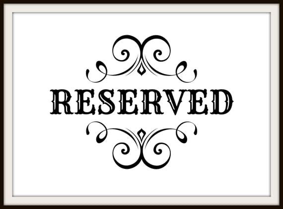 Reserved~ My personal